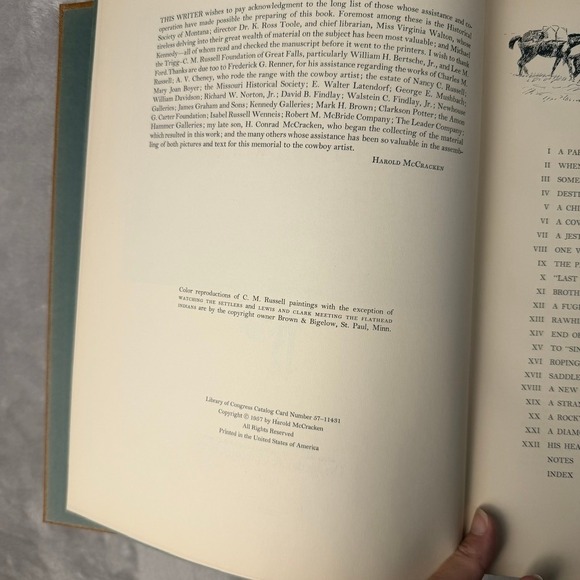 The Charles M Russell Book The Life and Work Cowboy Artist Harold McCracken 1957 - Picture 5 of 5